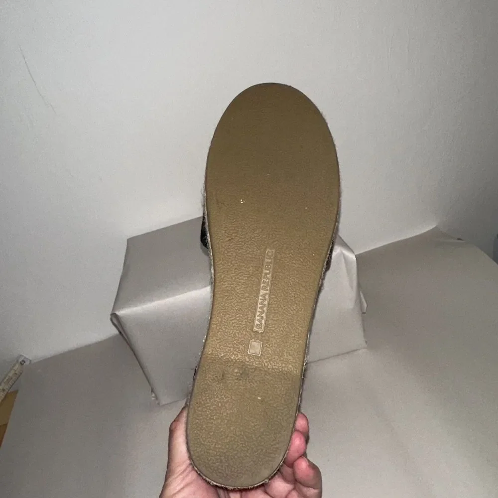 banana republic PEEP-TOE FLATFORM ESPADRILLE SANDAL  7.5 - Picture 6 of 7